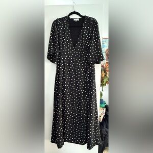 GANNI Black Polka Dot Dress